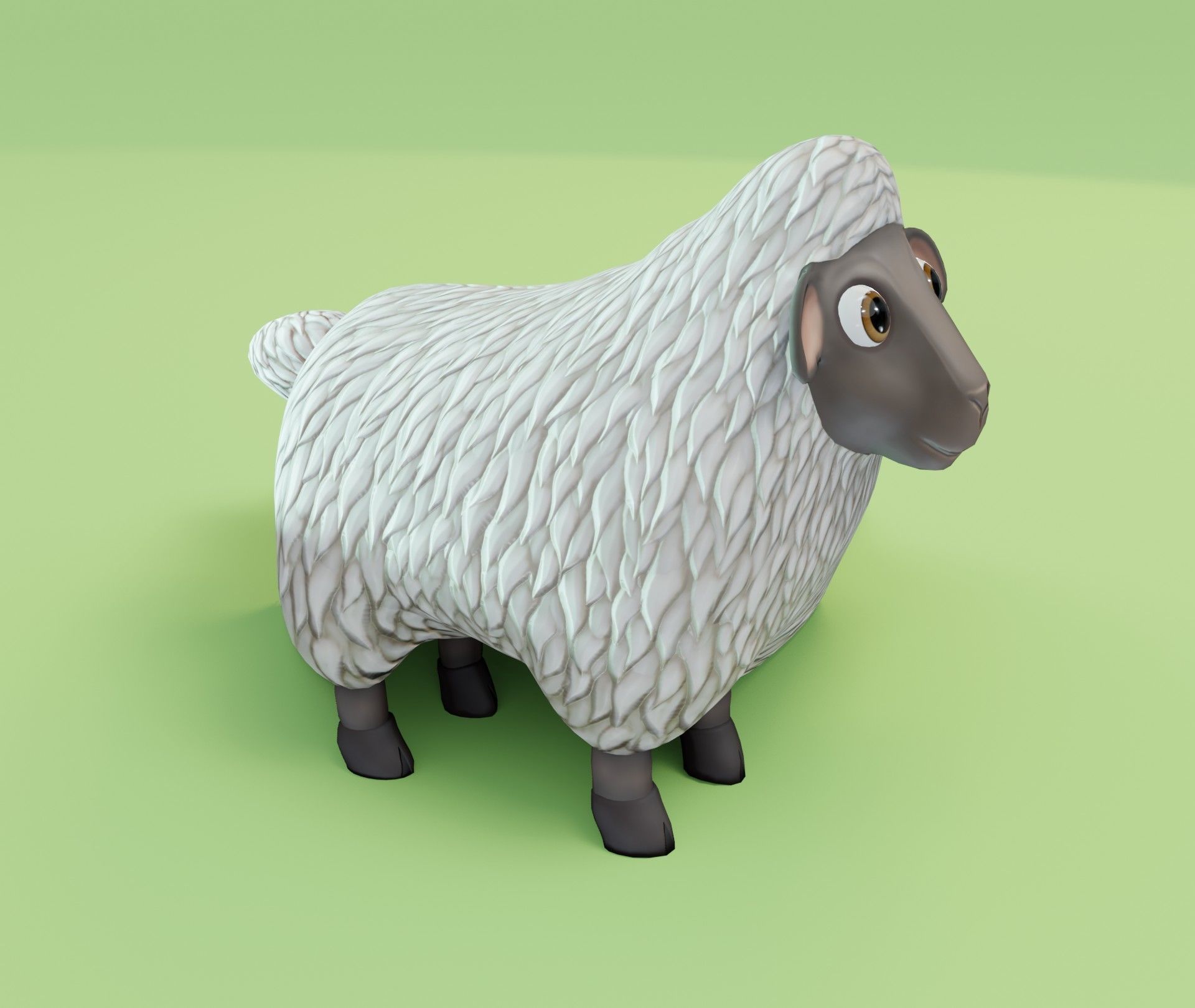 Sheep 3D Model toy Low-poly 3D model_13