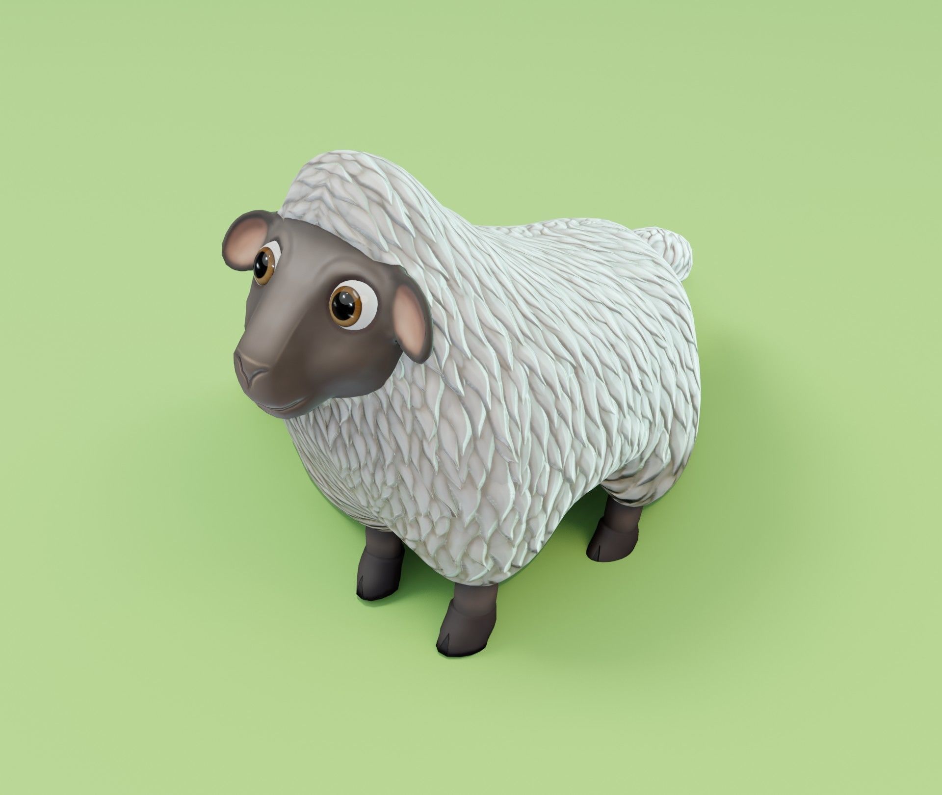 Sheep 3D Model toy Low-poly 3D model_18