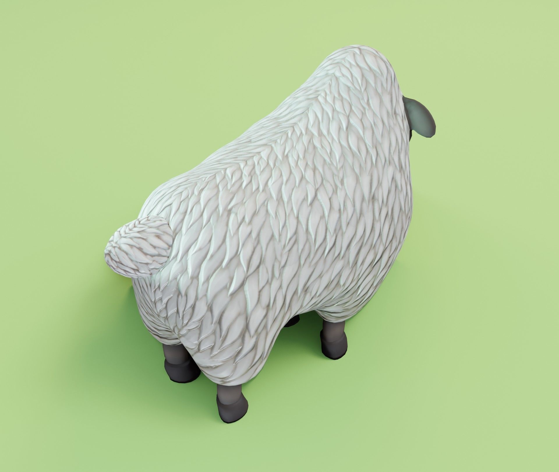 Sheep 3D Model toy Low-poly 3D model_14