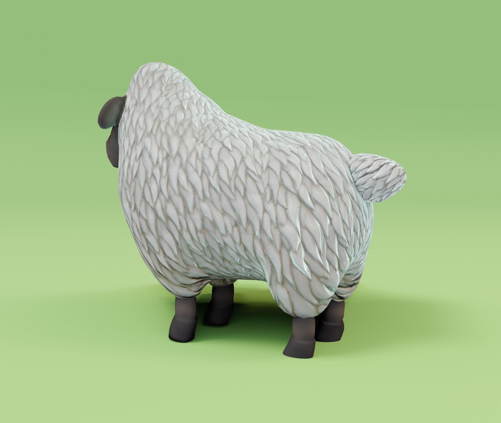 Sheep 3D Model toy Low-poly 3D model_16