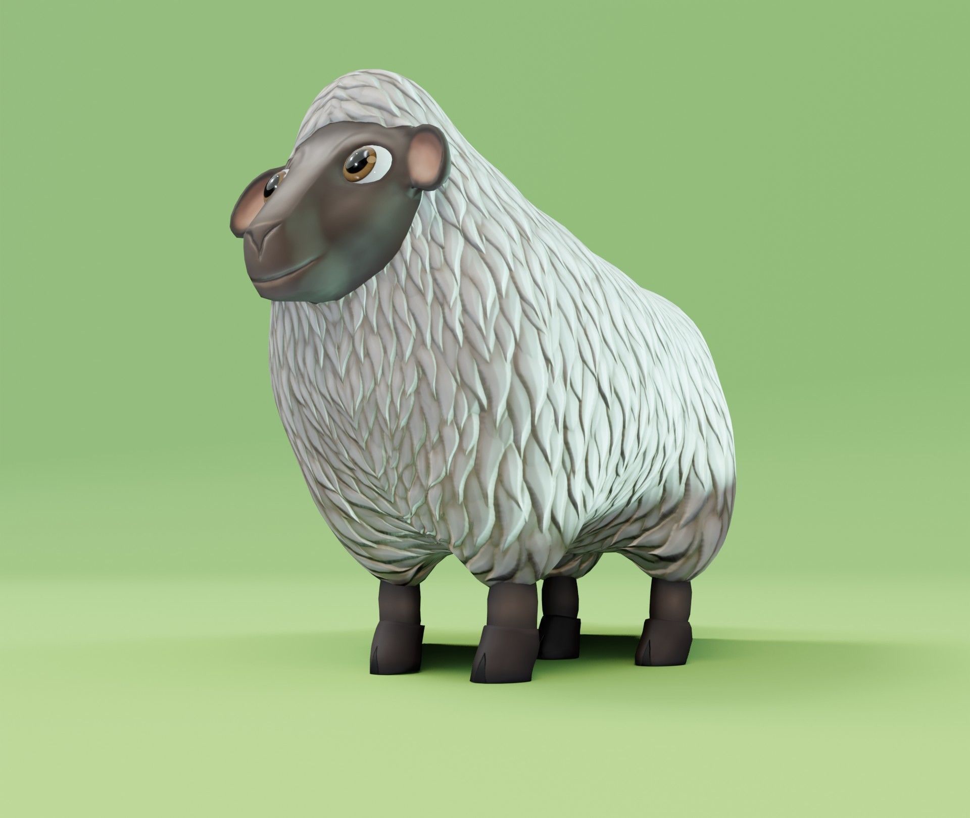 Sheep 3D Model toy Low-poly 3D model_11