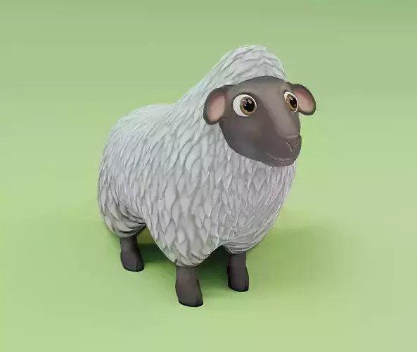 Sheep 3D Model toy Low-poly 3D model
