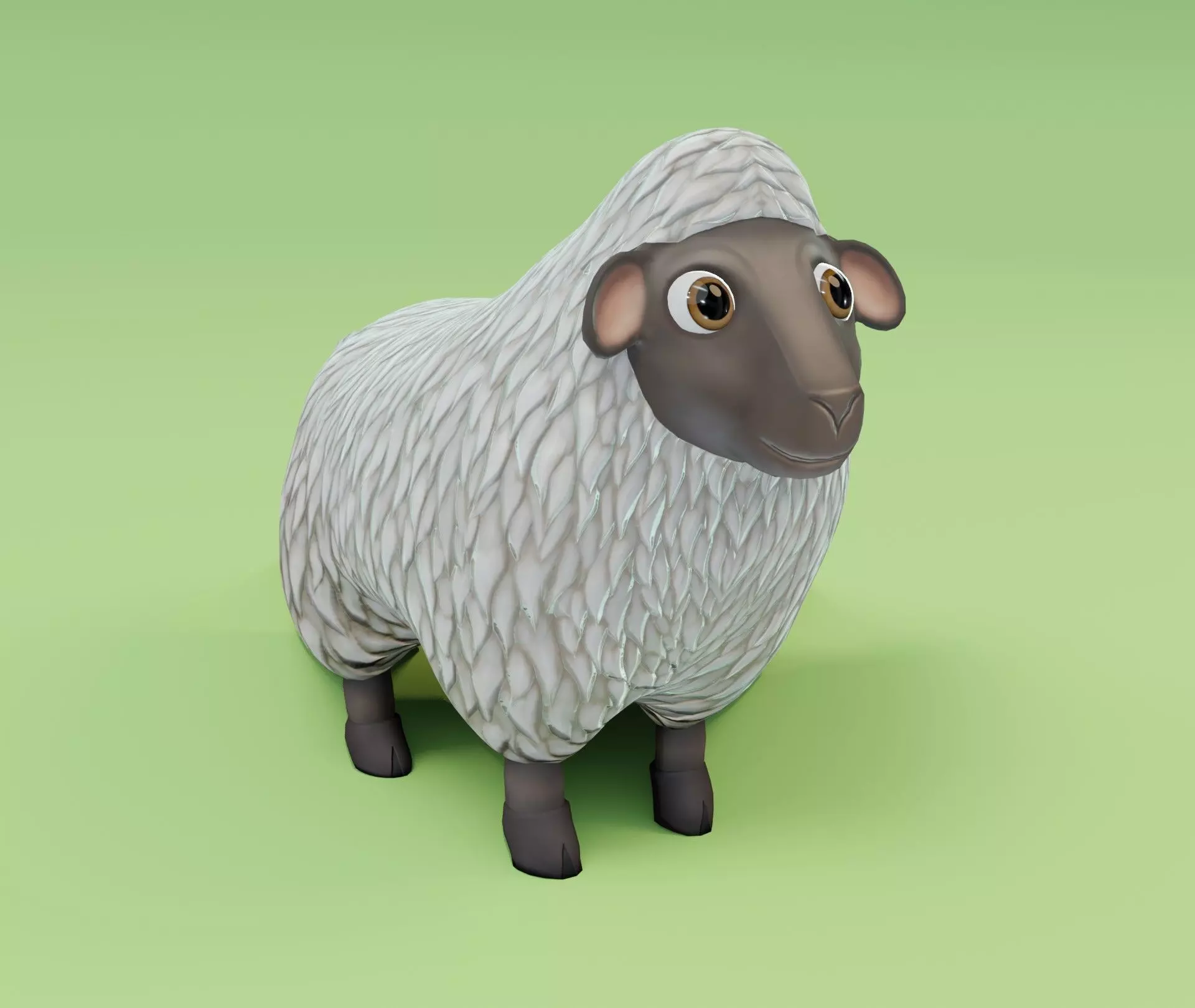 Sheep 3D Model toy Low-poly 3D model_0