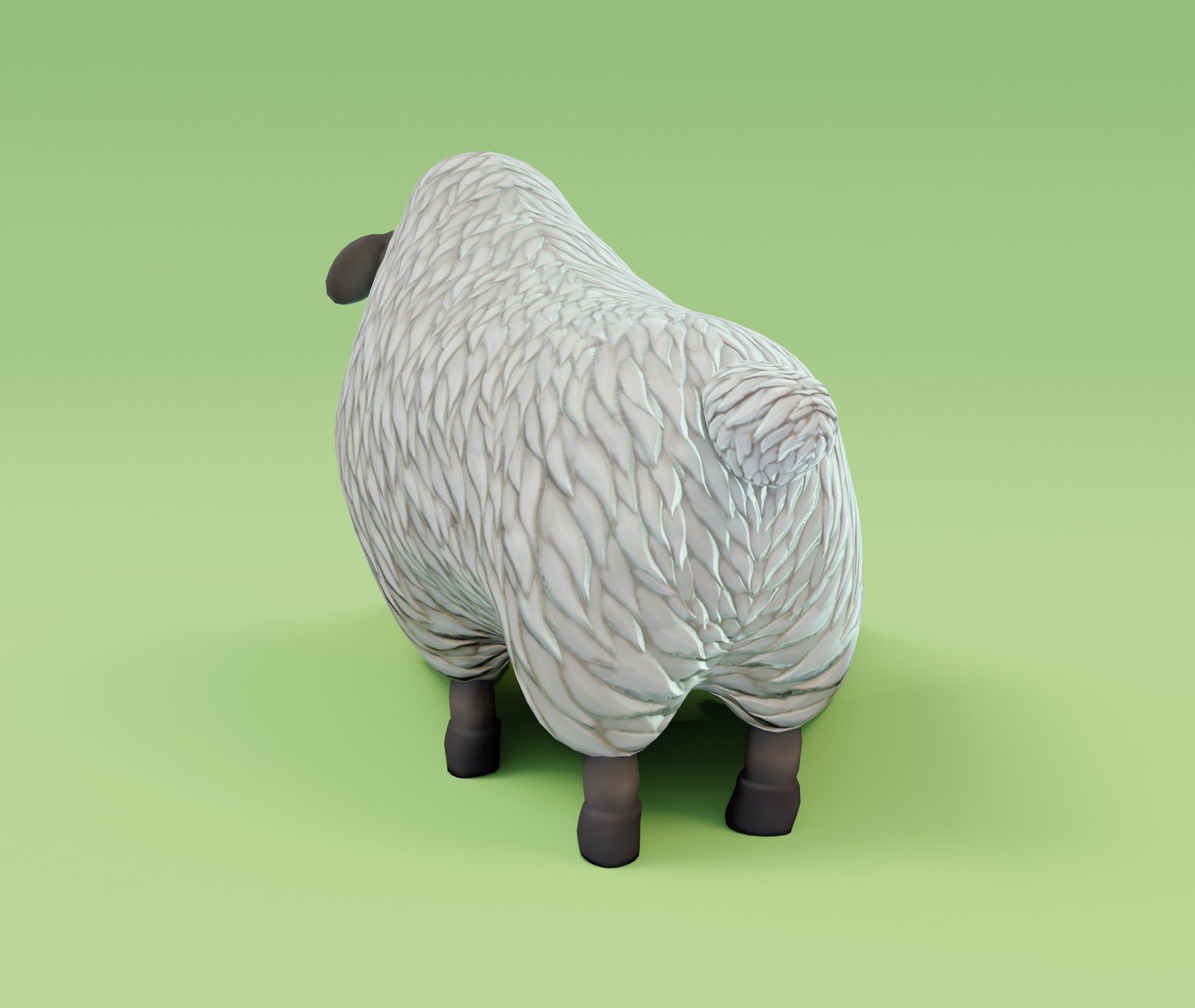 Sheep 3D Model toy Low-poly 3D model_7