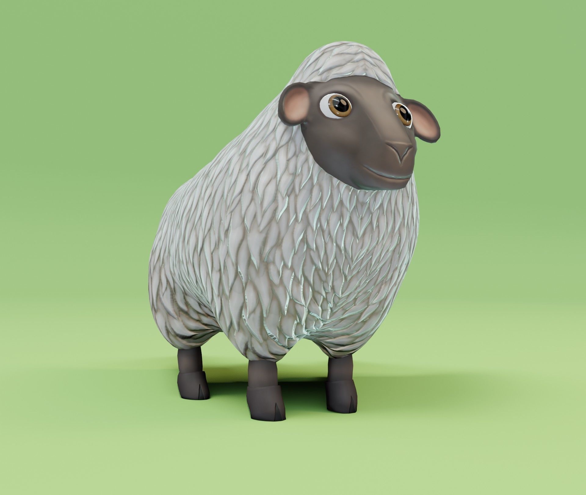 Sheep 3D Model toy Low-poly 3D model_15