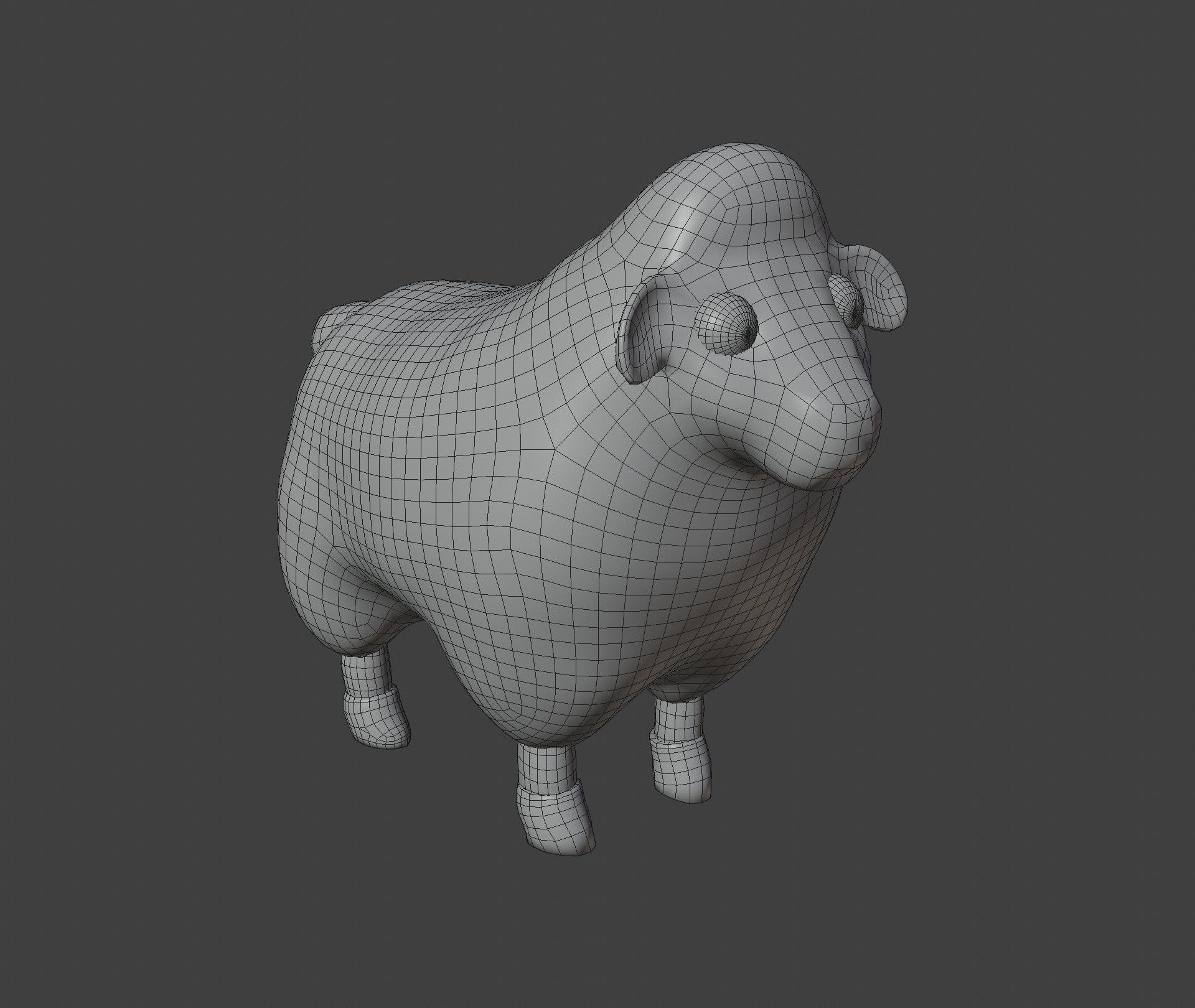 Sheep 3D Model toy Low-poly 3D model_4