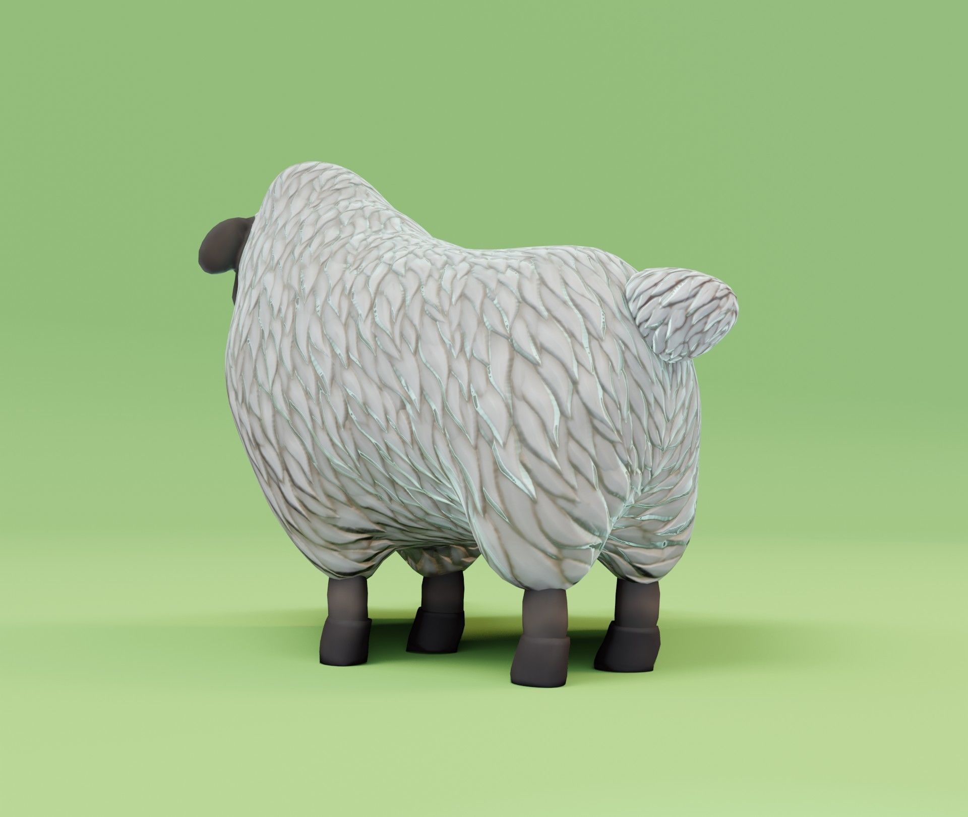 Sheep 3D Model toy Low-poly 3D model_10