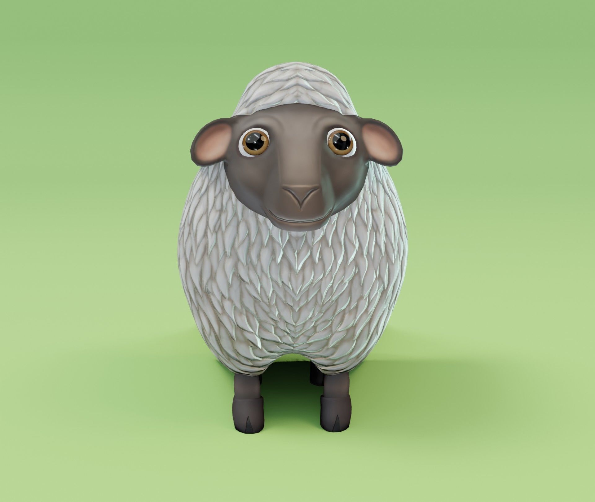 Sheep 3D Model toy Low-poly 3D model_8