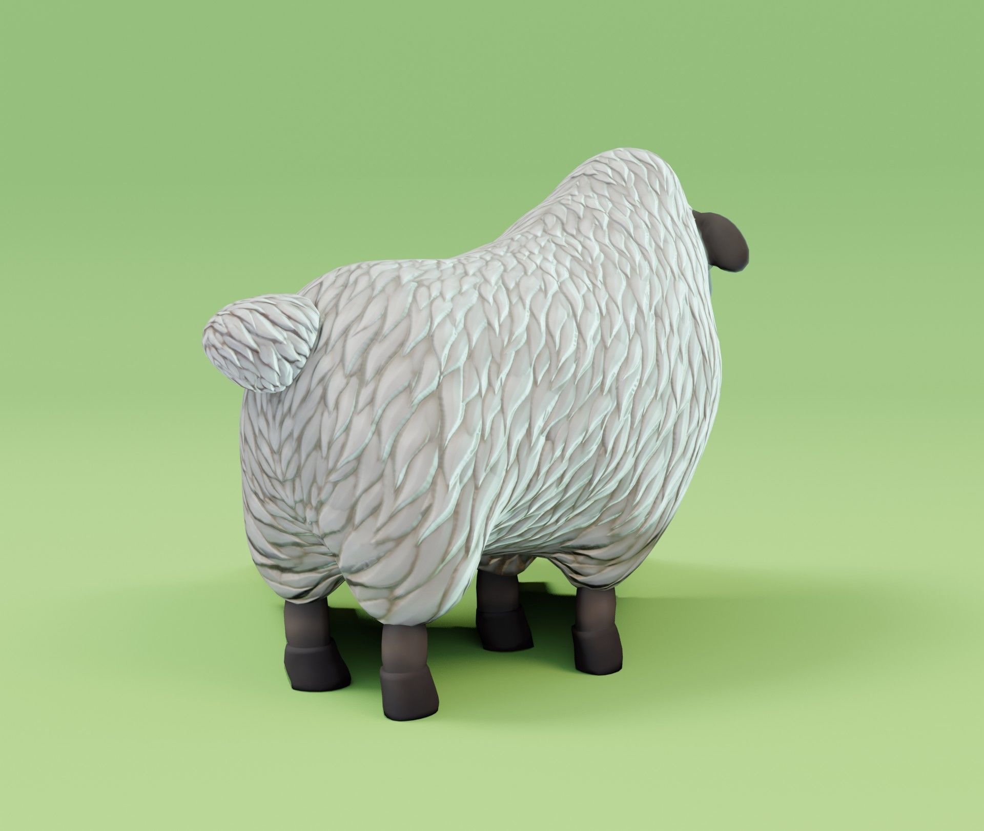 Sheep 3D Model toy Low-poly 3D model_5