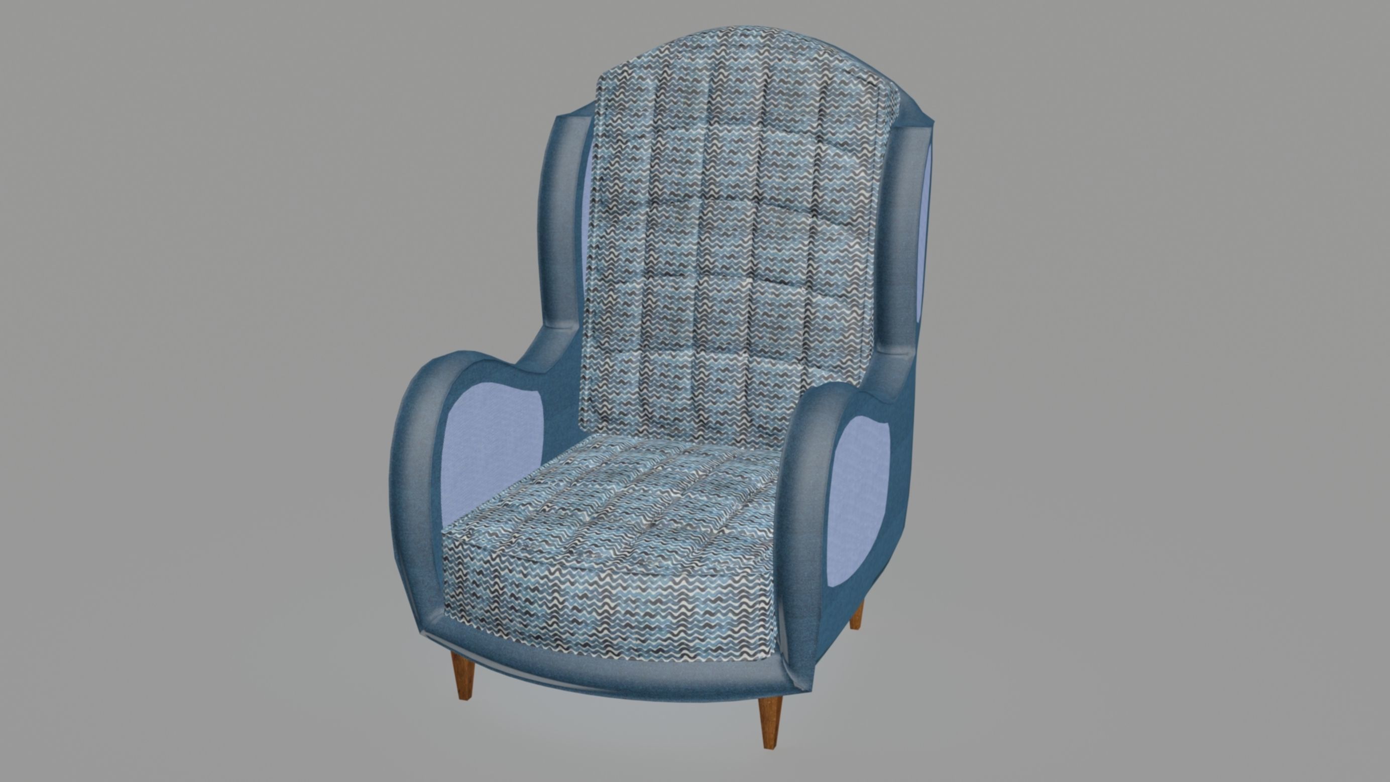 Armchair number one 3D model_9