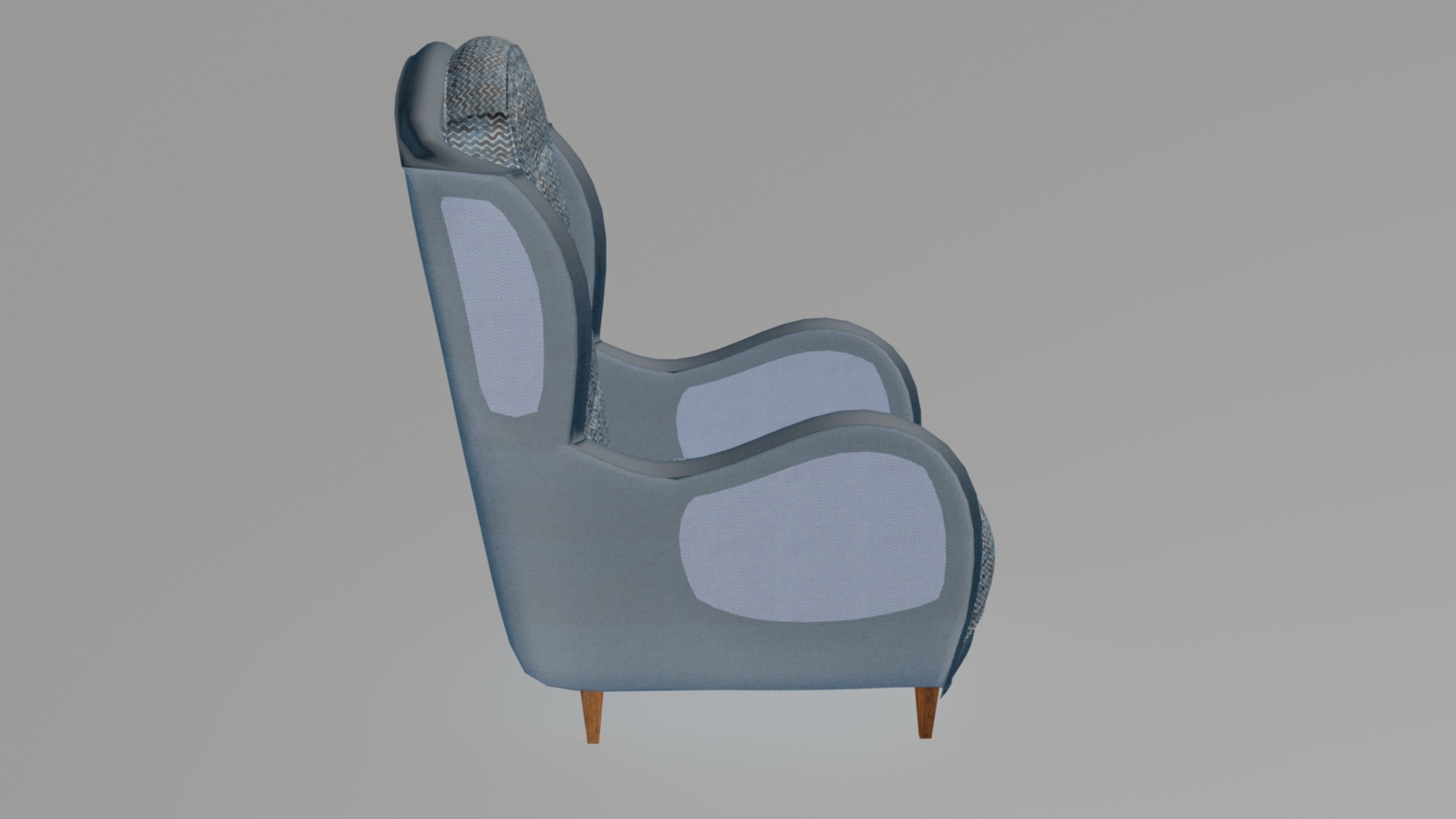 Armchair number one 3D model_4