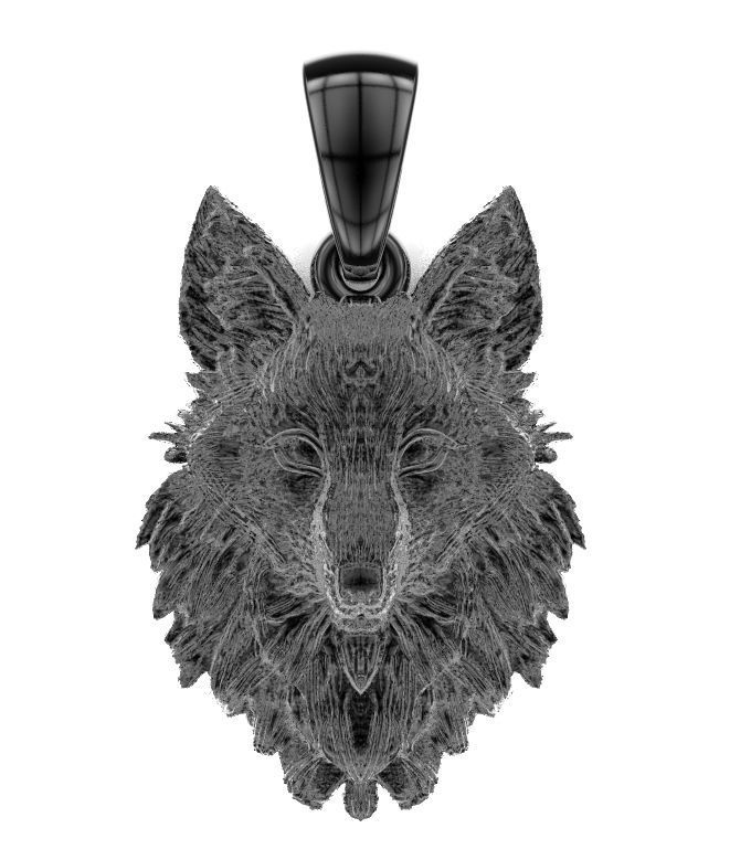 Fox pendante 3D print model_1