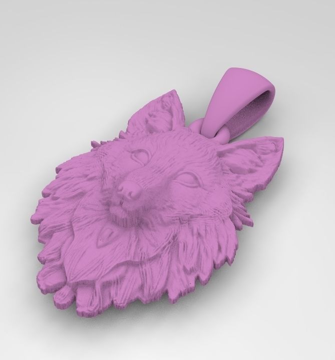 Fox pendante 3D print model_6