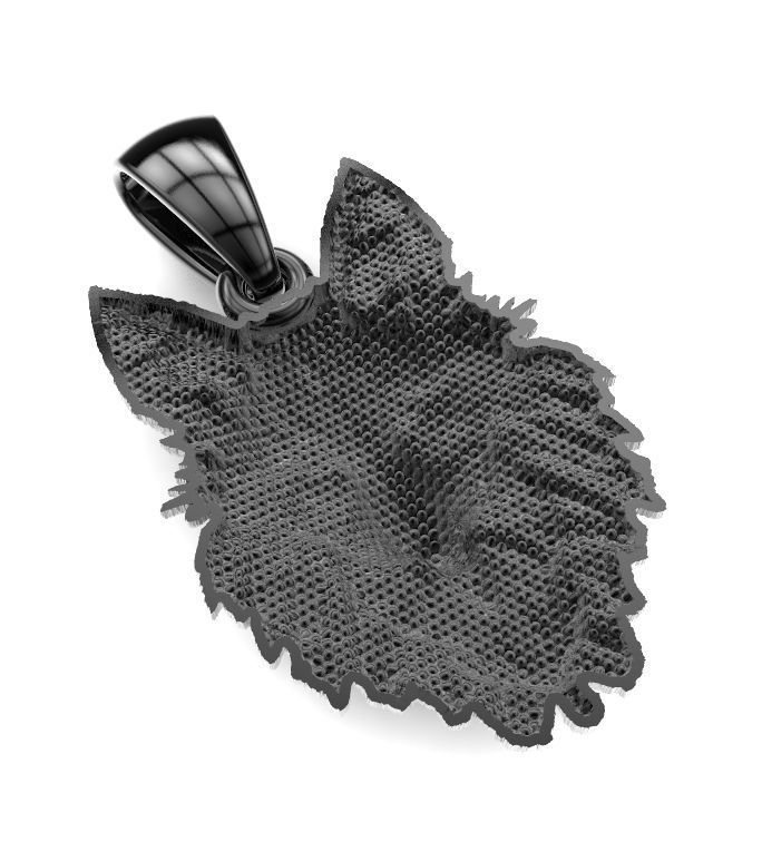 Fox pendante 3D print model_2