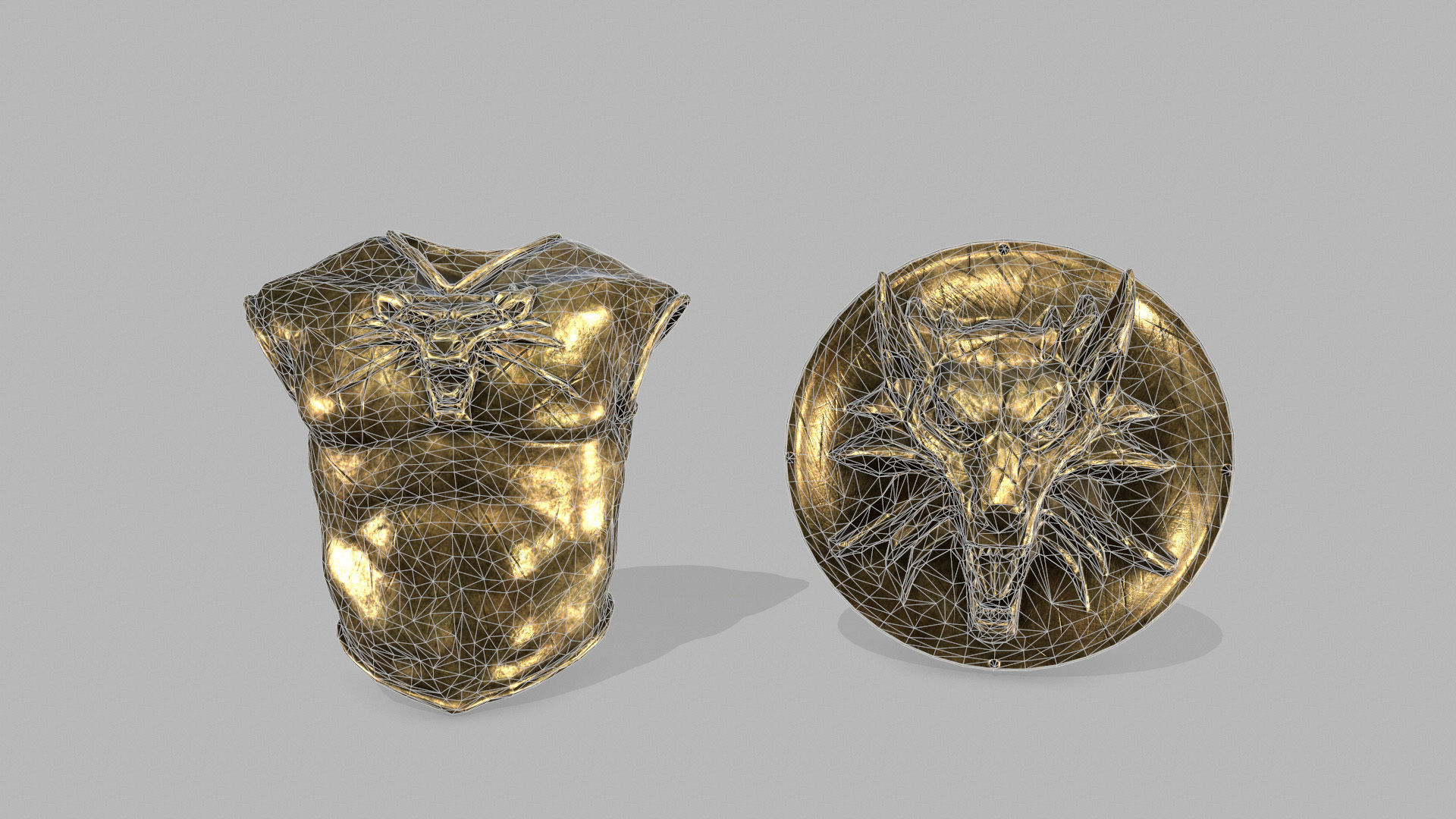 armor set Low-poly 3D model_18