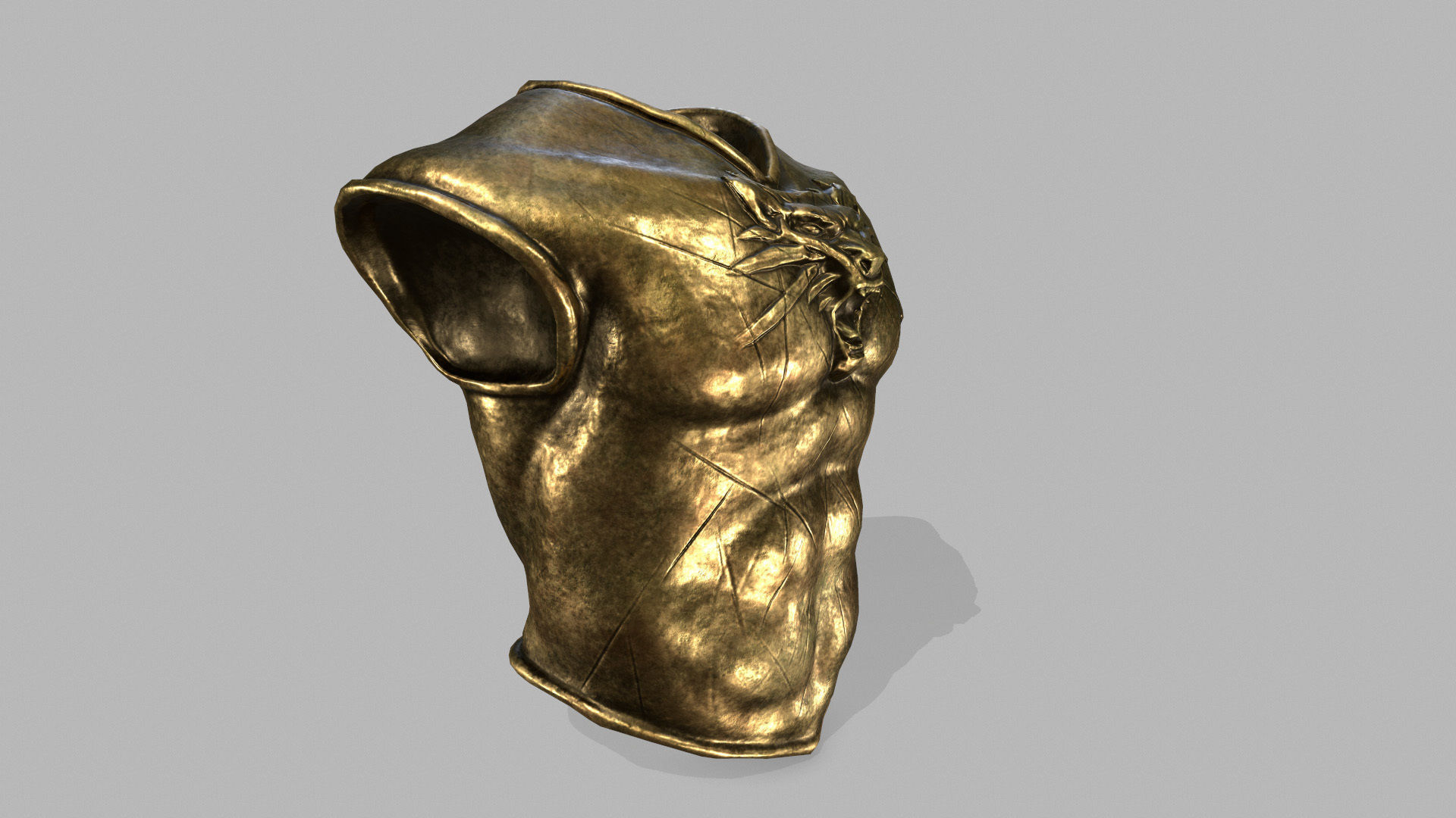 armor set Low-poly 3D model_2