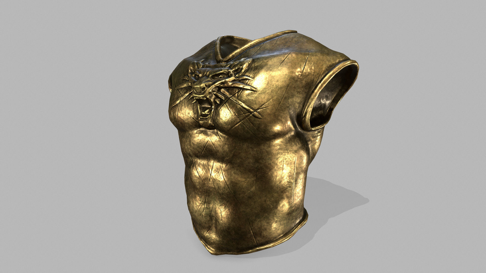 armor set Low-poly 3D model_5