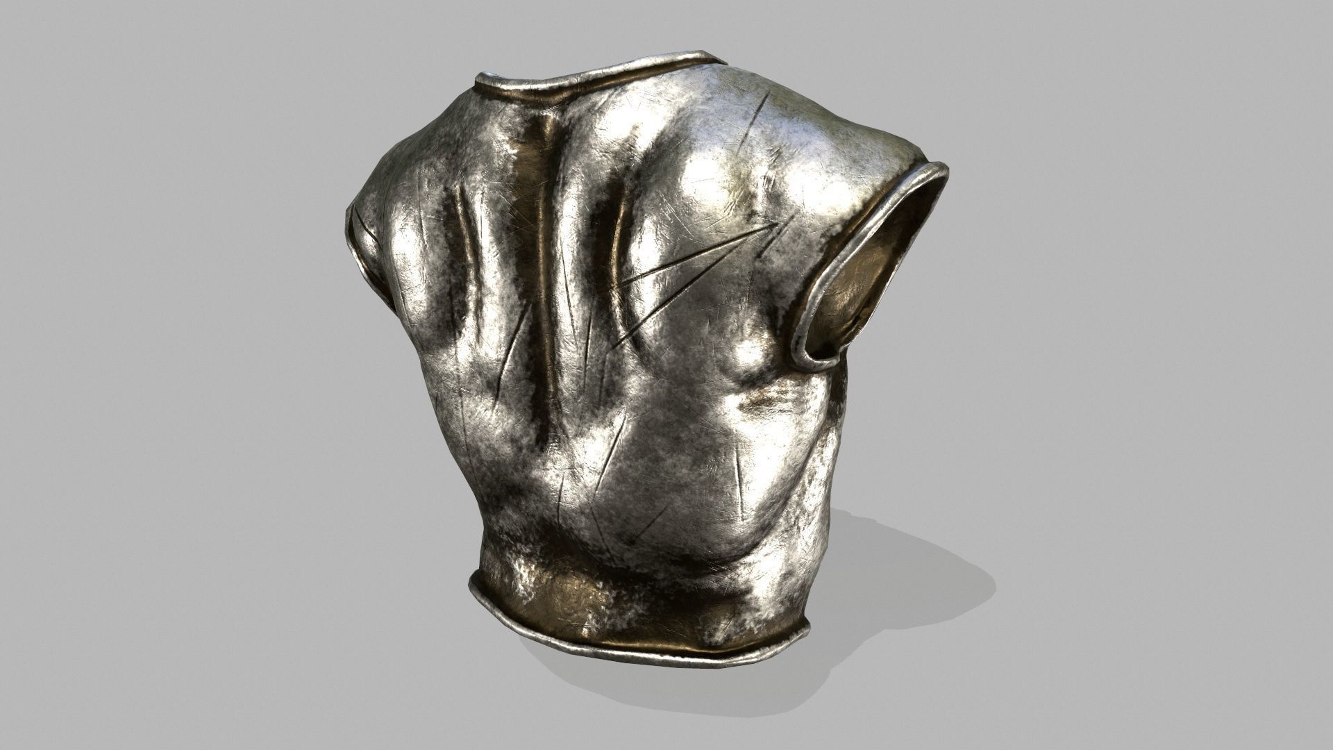 armor set witcher wolf head Low-poly 3D model_4