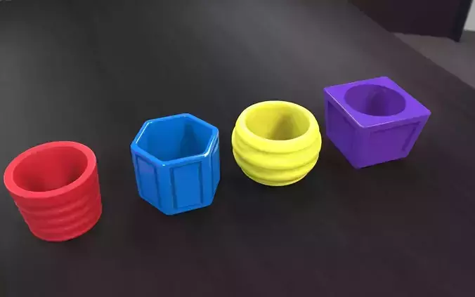 flower-pots pack2 3D print model