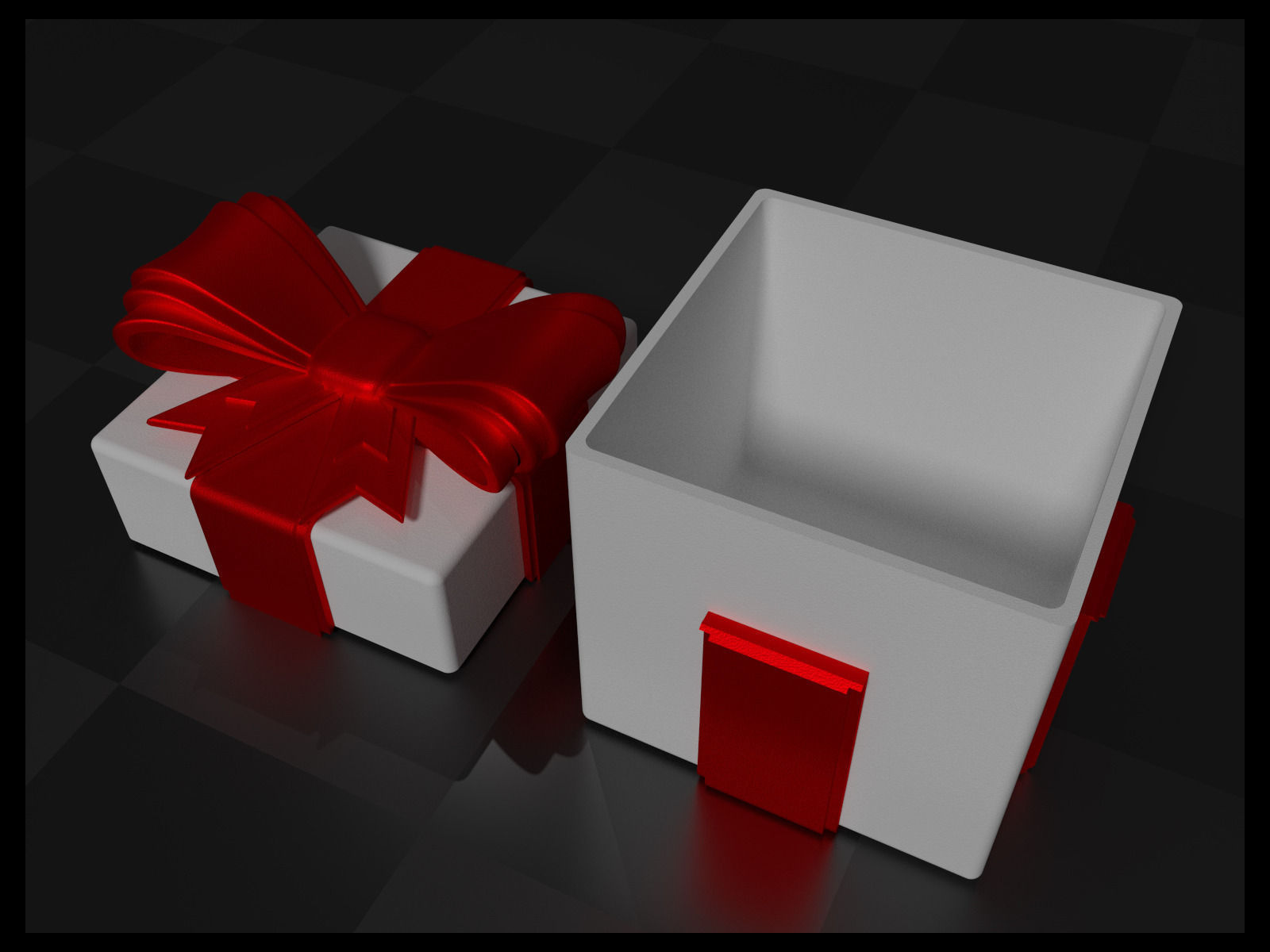 Gift Box with Bow and Ribbon 3D model 3D printable CGTrader