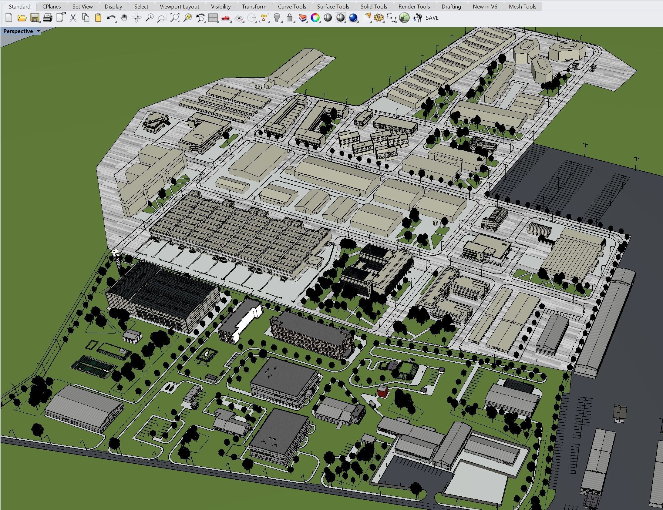 Industrial Factory Low-poly 3D model_17