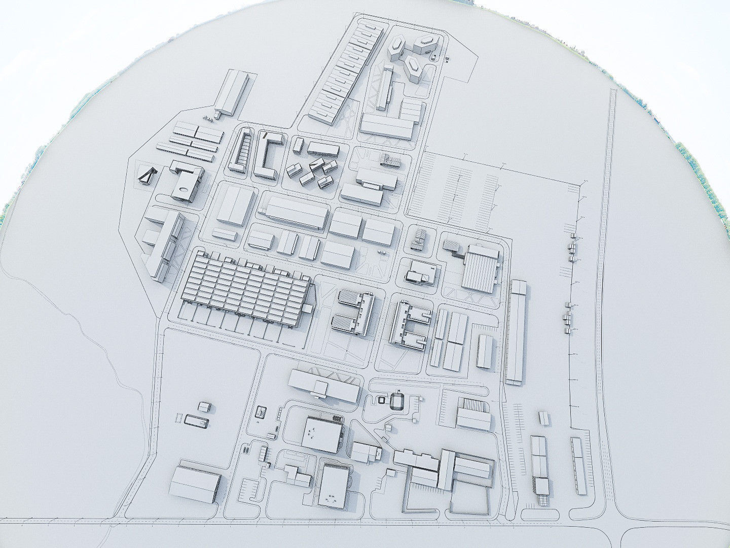 Industrial Factory Low-poly 3D model_10