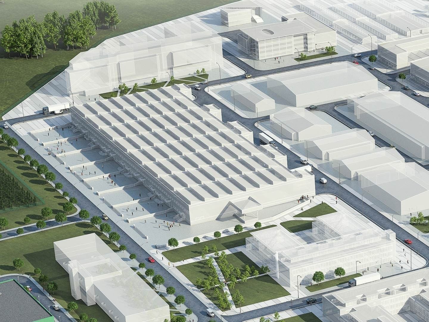 Industrial Factory Low-poly 3D model_5