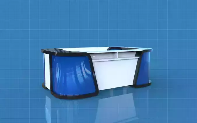 Front Wooden Reception 3D model