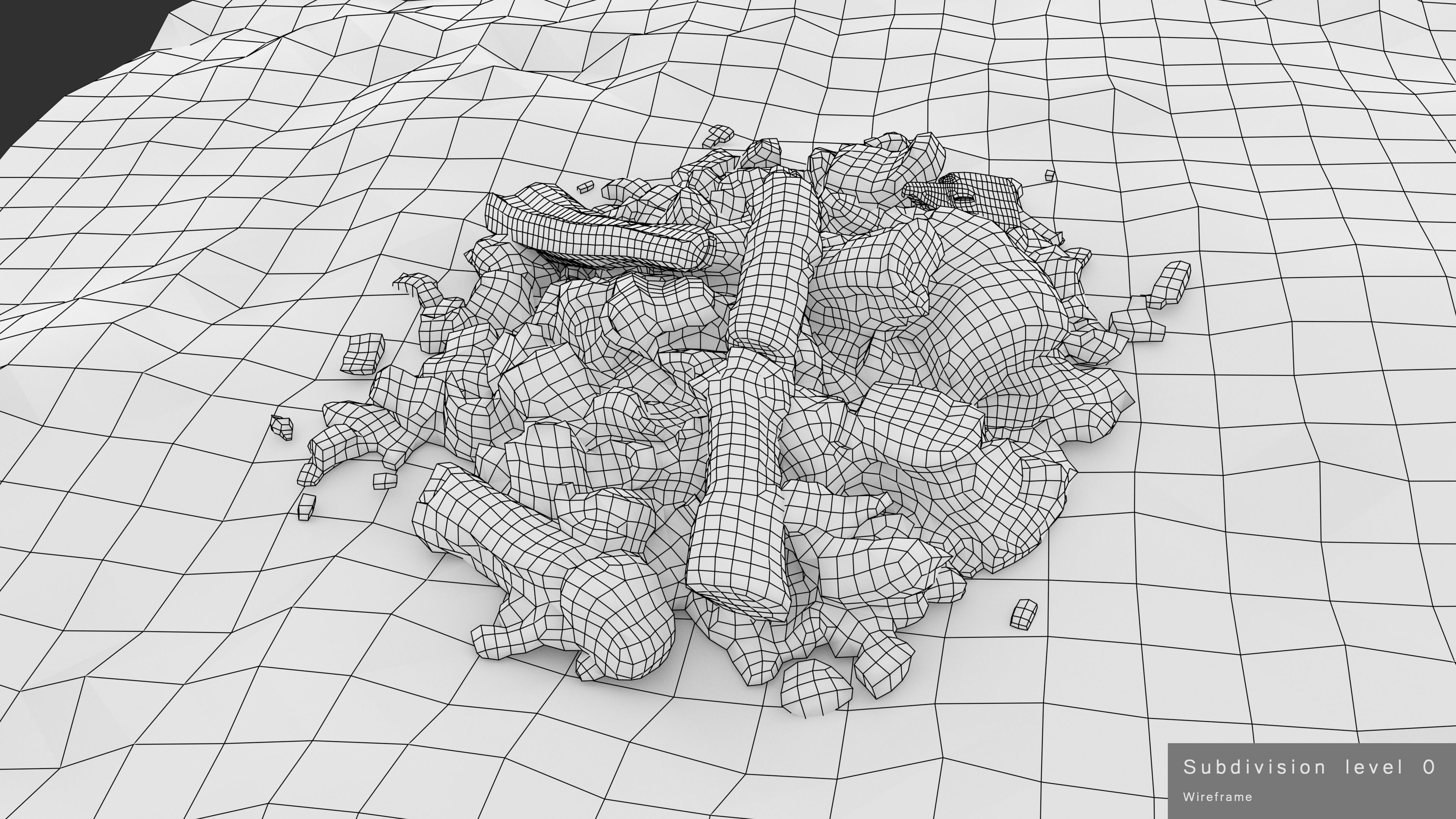 Burned Logs and Ashes Low-poly 3D model_42