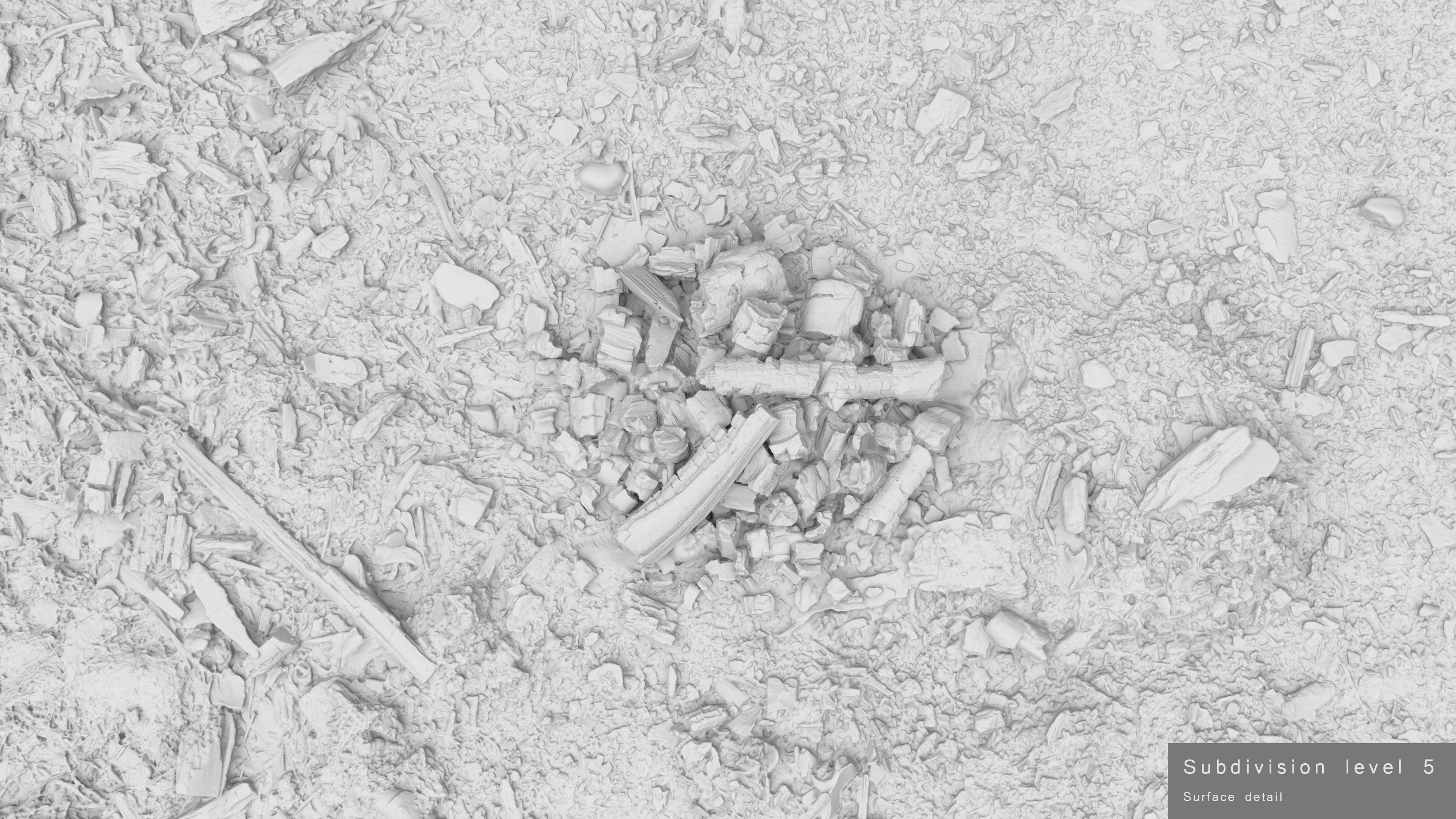 Burned Logs and Ashes Low-poly 3D model_31