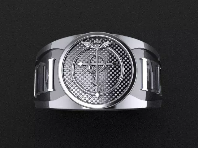 Fullmetal Alchemist ring 3D print or cnc model 3D print model_0