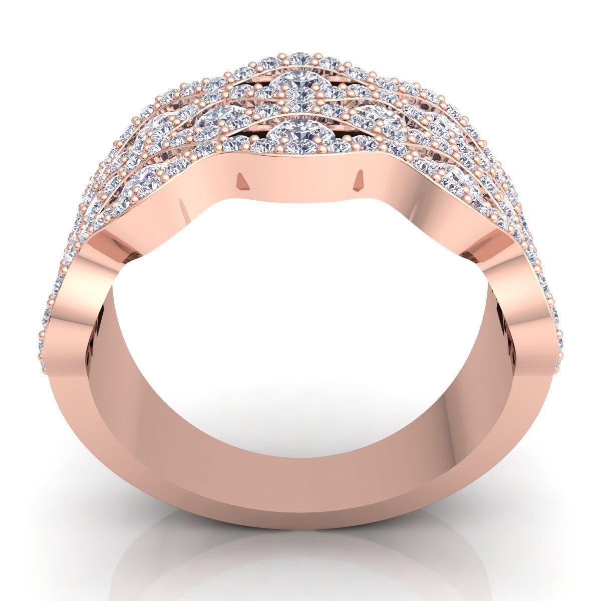 Fancy Woman Ring 3D print model_4