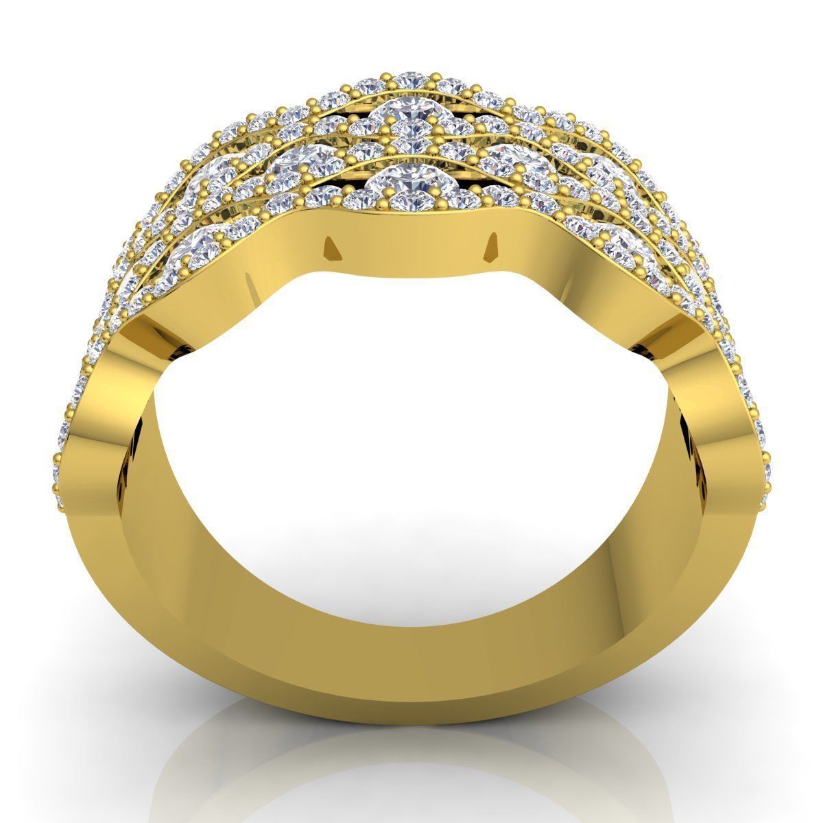 Fancy Woman Ring 3D print model_3