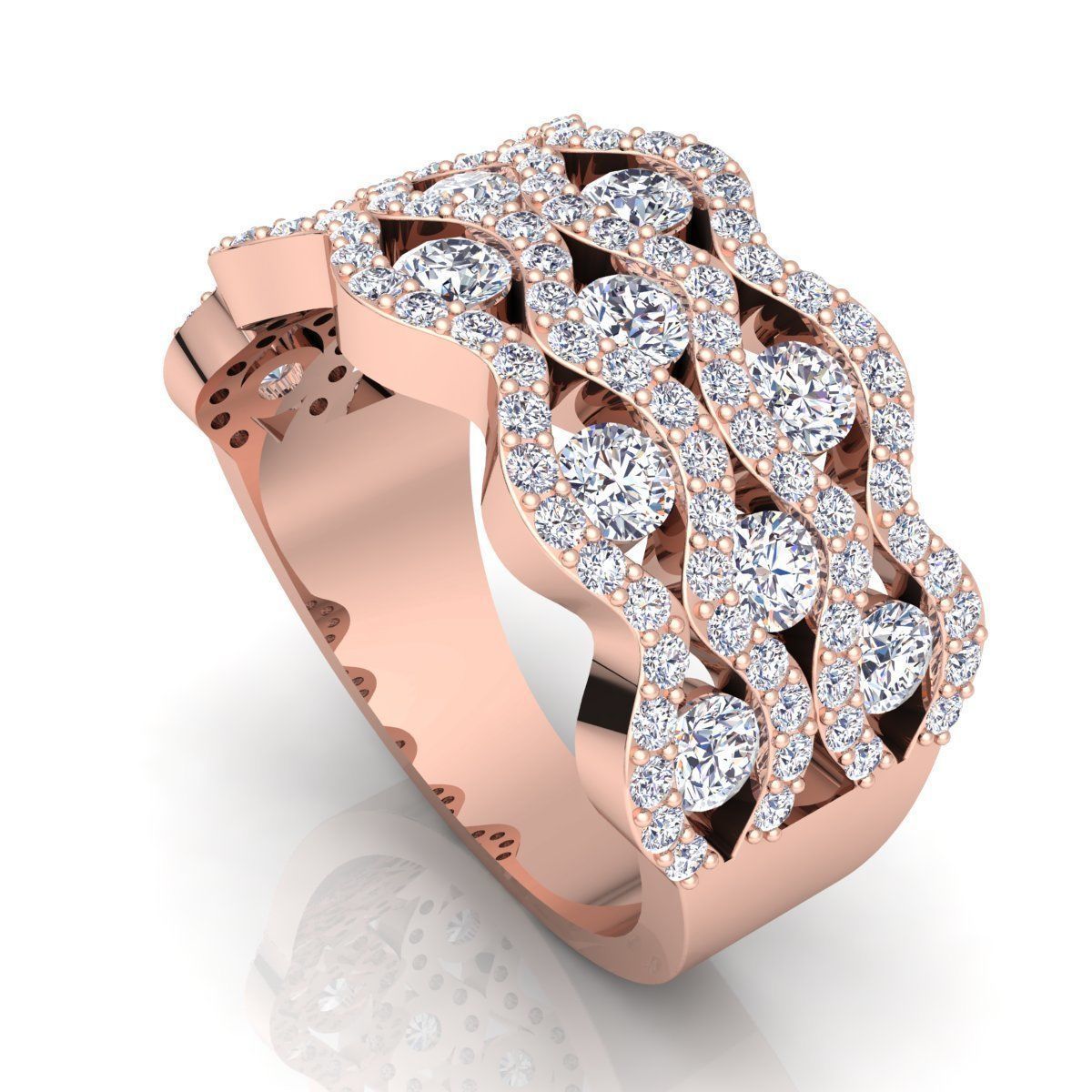 Fancy Woman Ring 3D print model_10