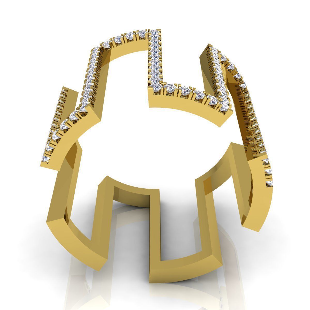 Royal Fancy Ring 3D print model_3