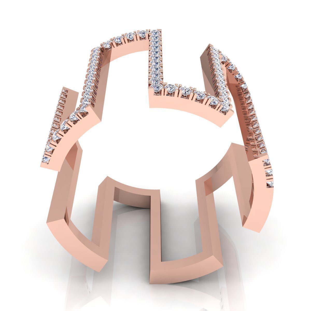 Royal Fancy Ring 3D print model_4