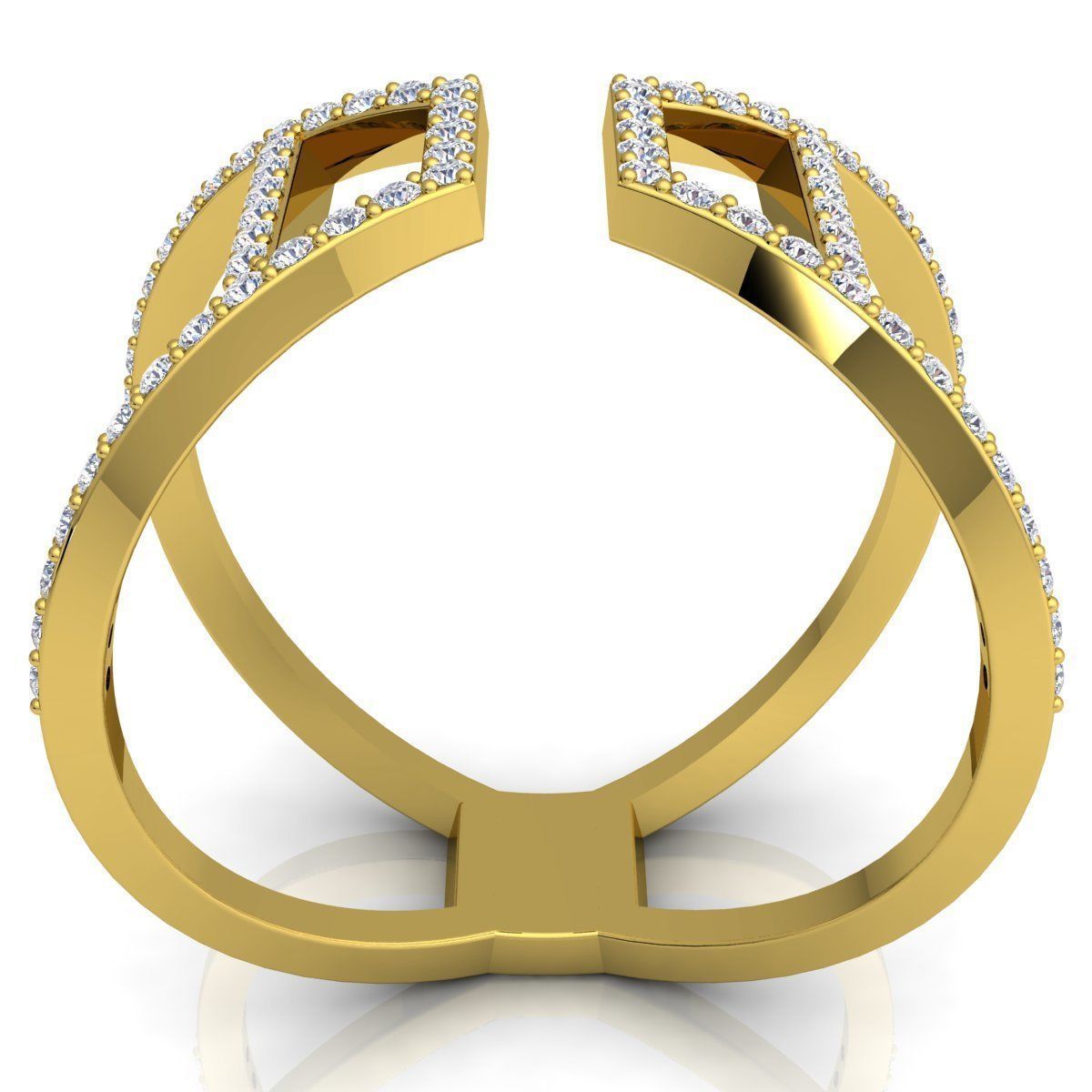 Fancy Woman Ring  3D print model_3
