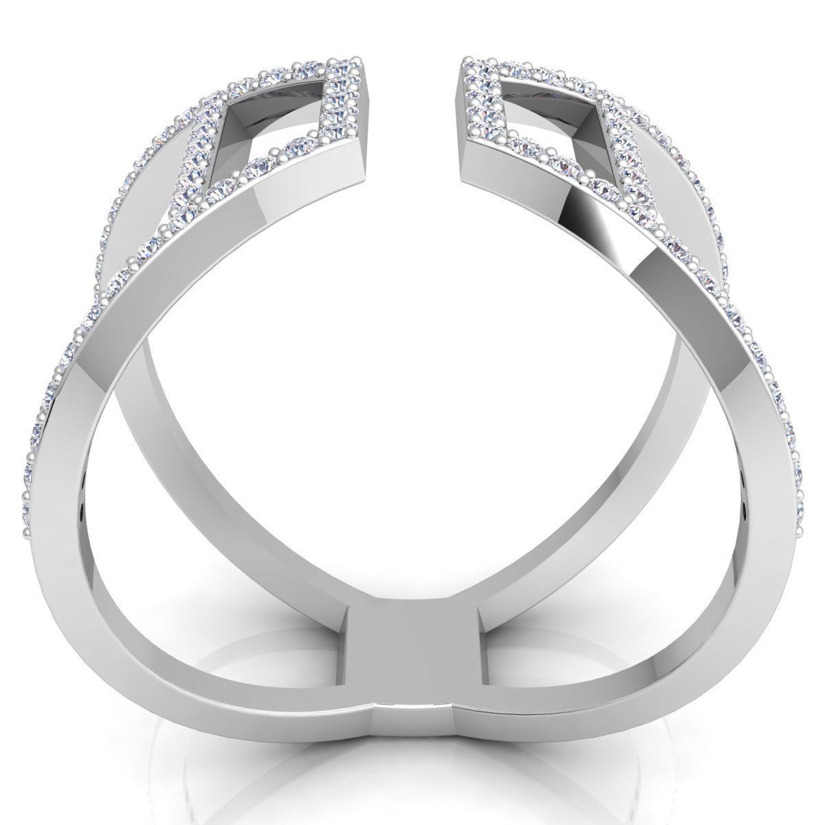 Fancy Woman Ring  3D print model_5