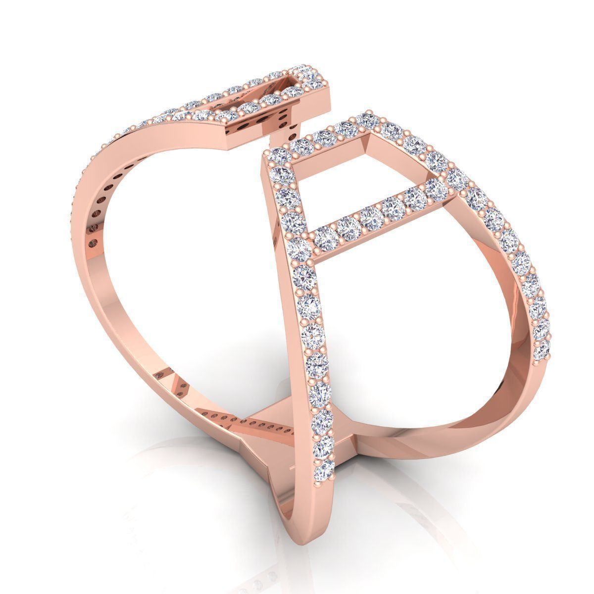 Fancy Woman Ring  3D print model_10