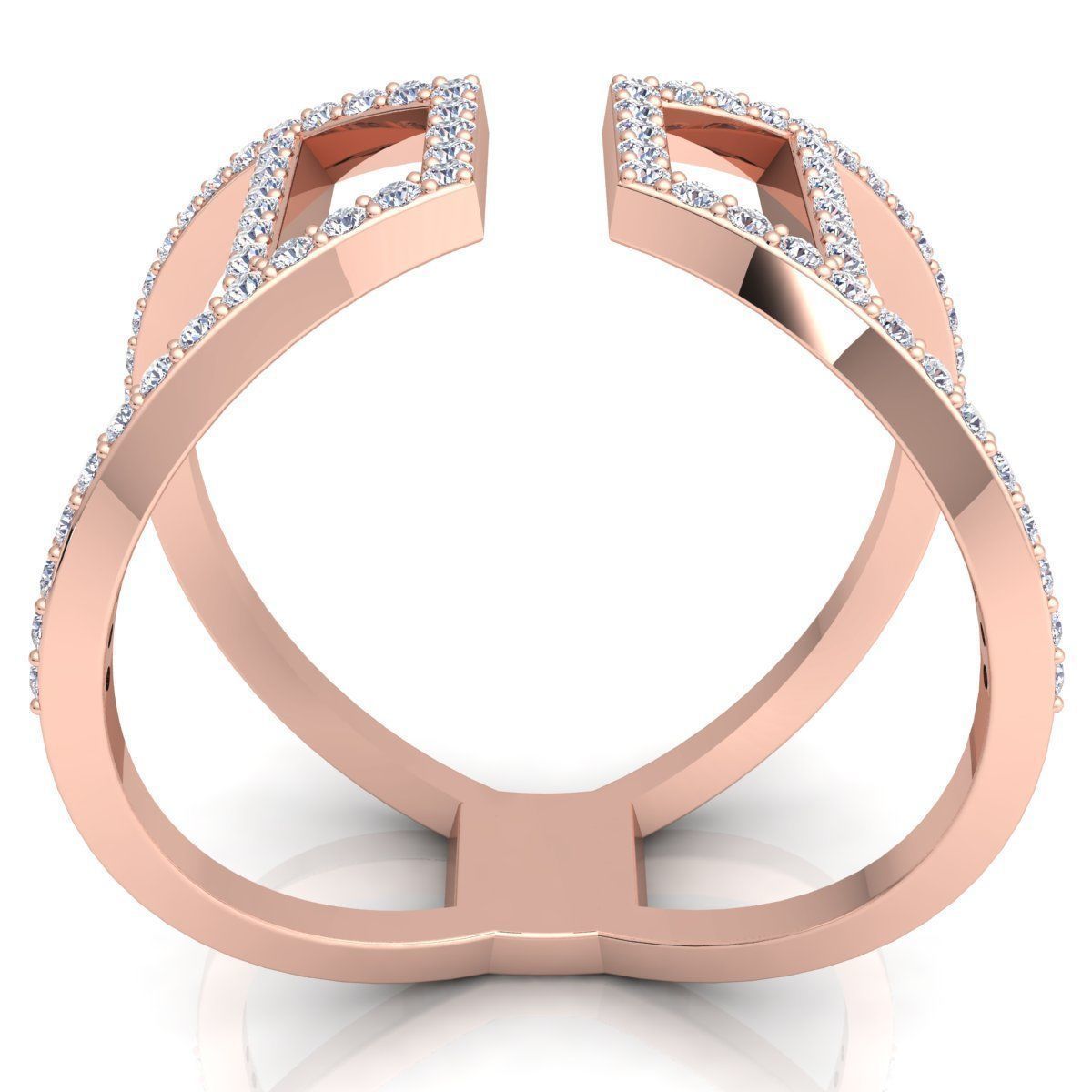 Fancy Woman Ring  3D print model_4