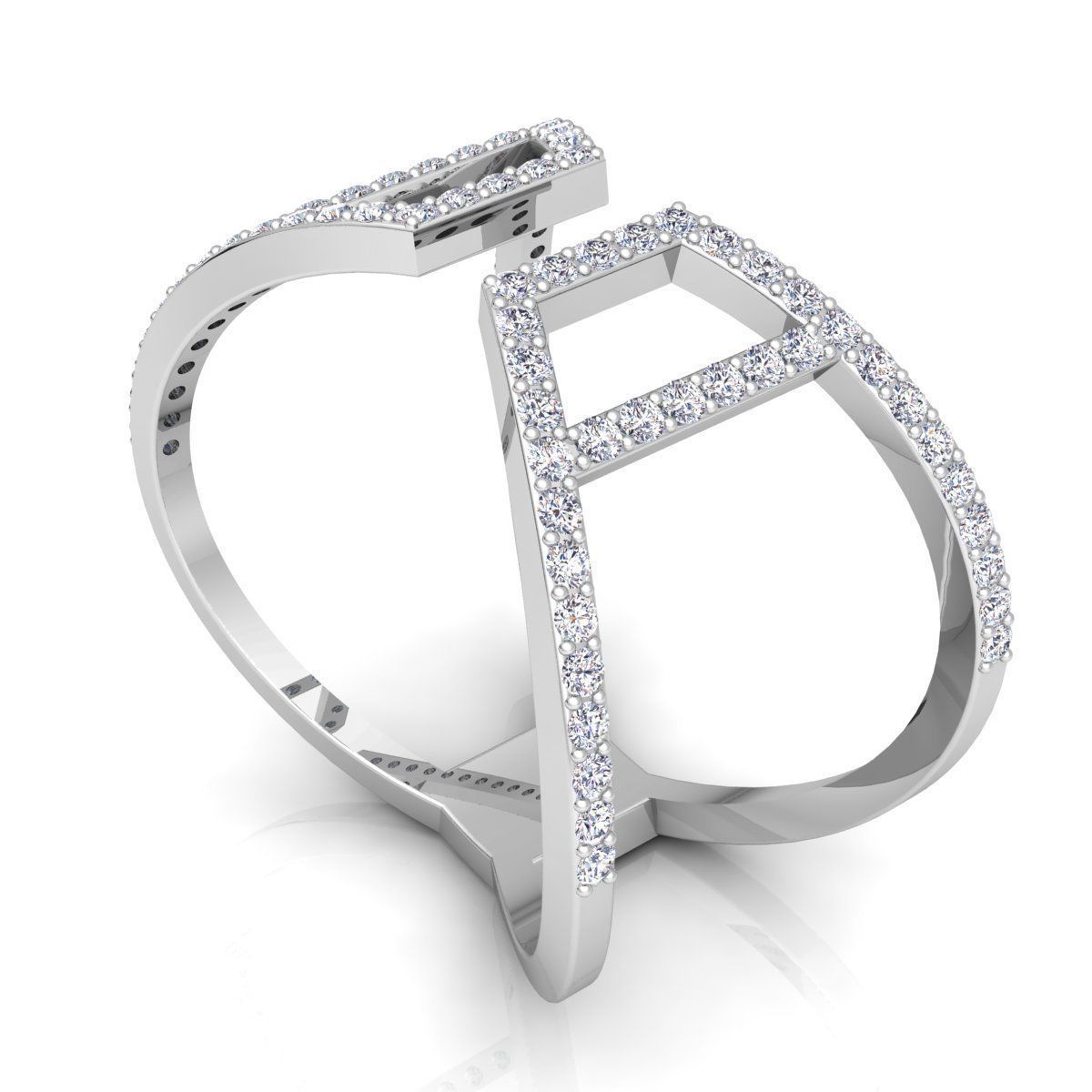 Fancy Woman Ring  3D print model_11