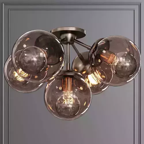 Modo Ceiling Mount 5 Globes Bronze and Smoke Glass