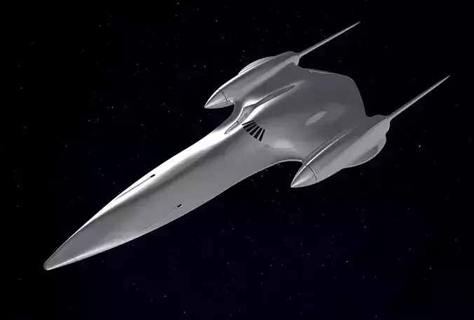 Naboo Queens Royal starship J-type 327 Scale 1 to 10 3D model