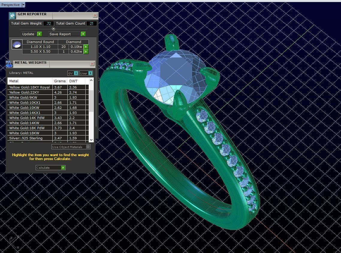 aj-028 diamond engagement ring gold 3D print model_5