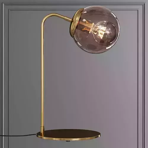 Modo Desk Lamp Brushed Brass and Smoke Glass