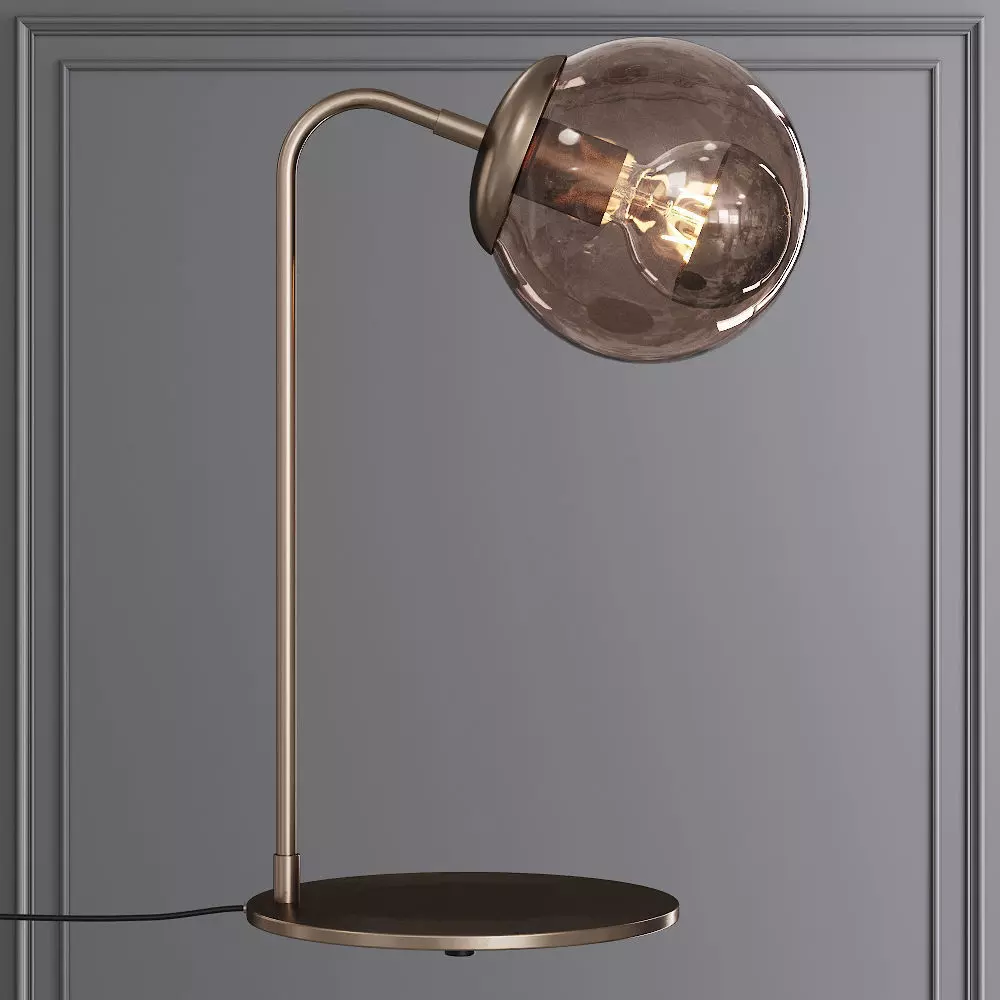 Modo Desk Lamp Bronze and Smoke Glass 3D model_0