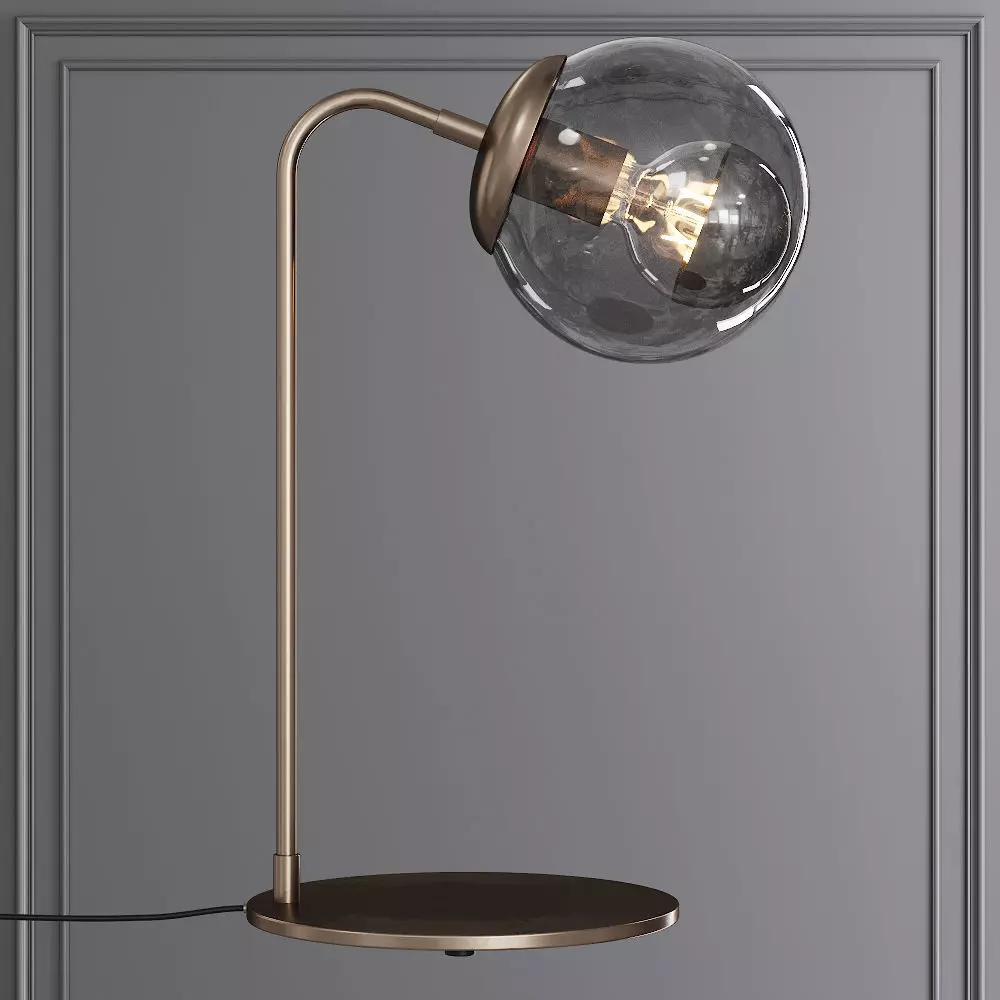 Modo Desk Lamp Bronze and Gray Glass 3D model_0