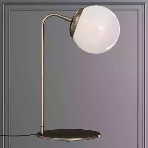 Modo Desk Lamp Bronze and Cream Glass
