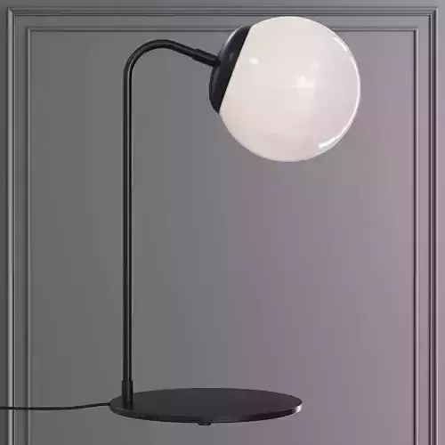 Modo Desk Lamp Black and Cream Glass