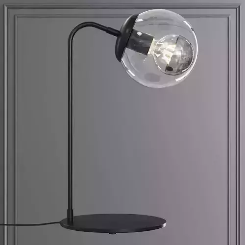 Modo Desk Lamp Black and Clear Glass